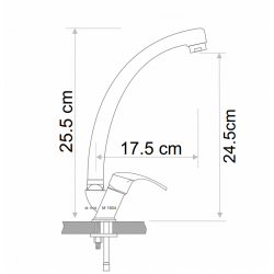 Μπαταρία Κουζίνας Αναμεικτική Forte Mix M1804 Χρωμέ
